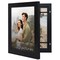 Americanflat Quick-Change Photo Storage Display Frame - Store up to 35 Pictures at Once with Elastic Strap Storage - Shatter Resistant Glass - Hanging Hardware - Includes Easel - Black